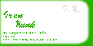iren munk business card
