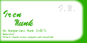 iren munk business card